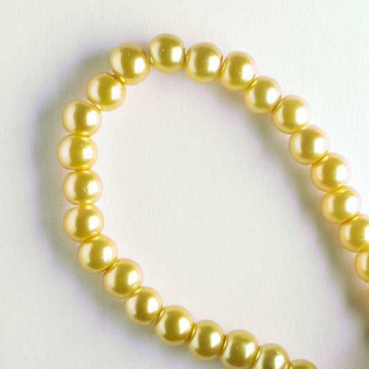 4mm Glass Pearls - 8" strand