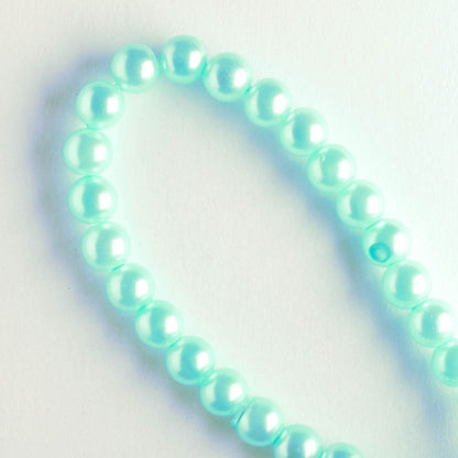 4mm Glass Pearls - 8" strand