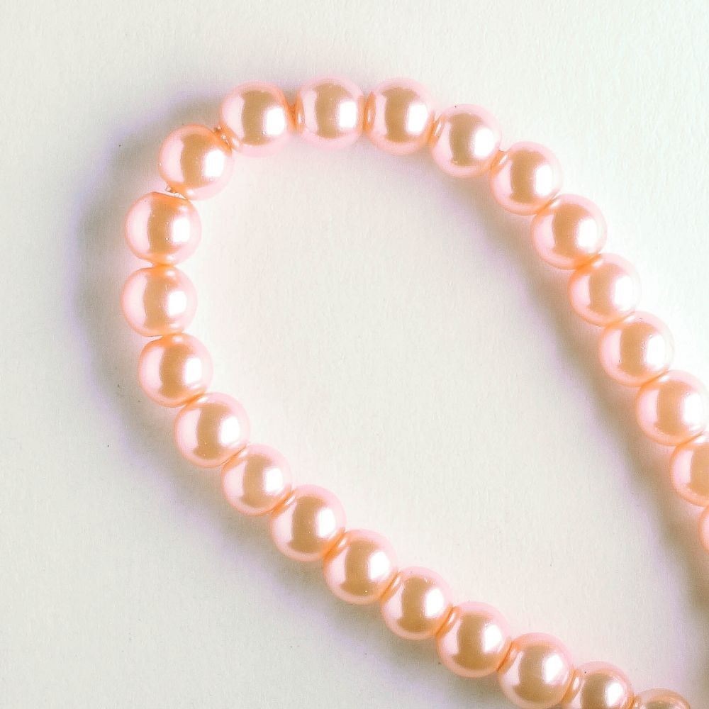 4mm Glass Pearls - 8" strand