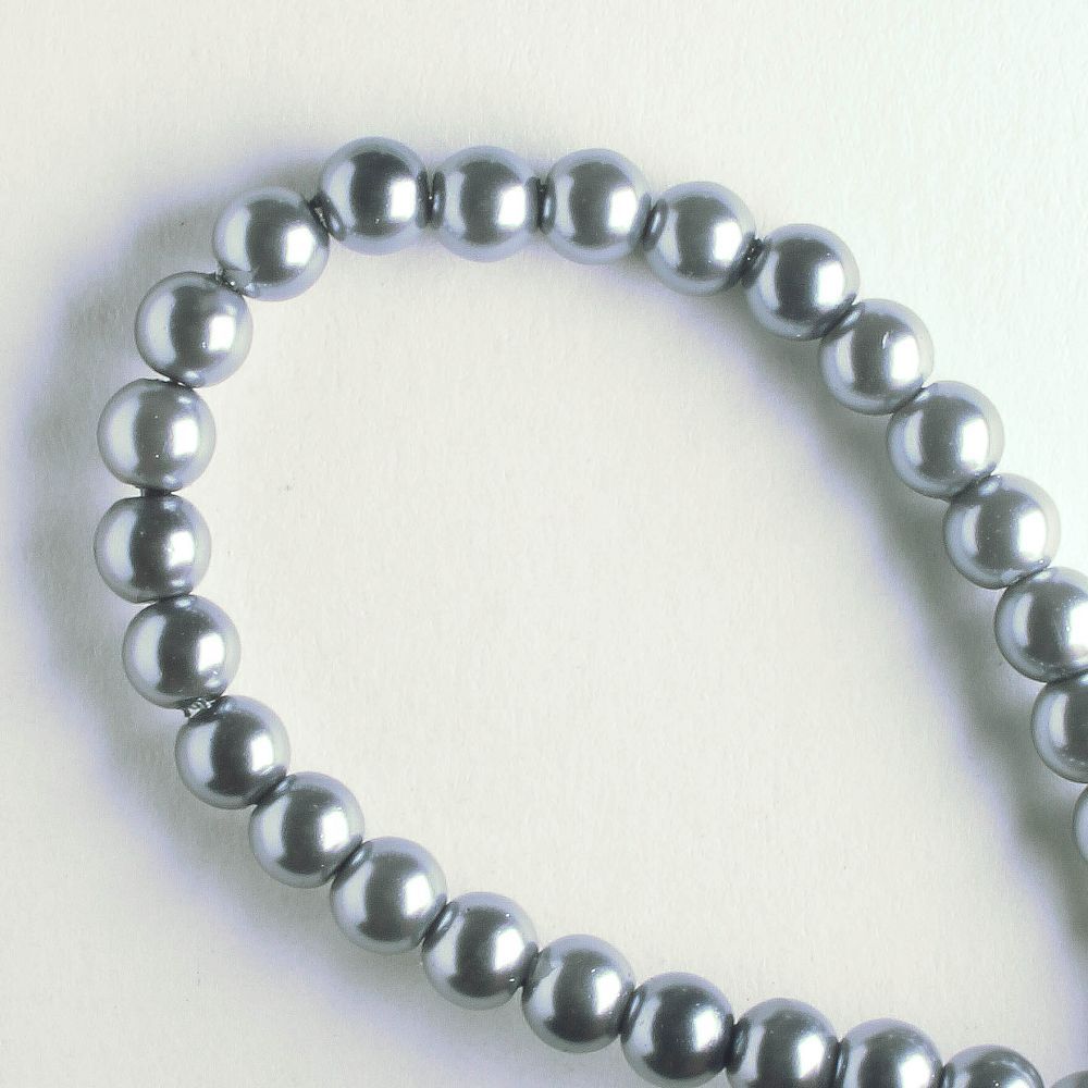 4mm Glass Pearls - 8" strand
