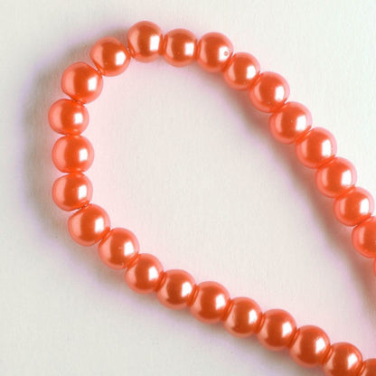 4mm Glass Pearls - 8" strand