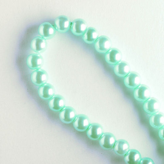 4mm Glass Pearls - 8" strand