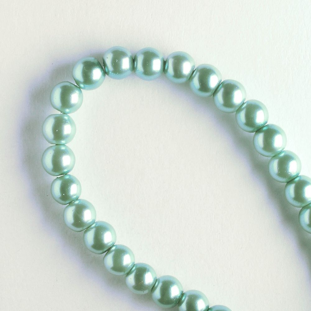 4mm Glass Pearls - 8" strand