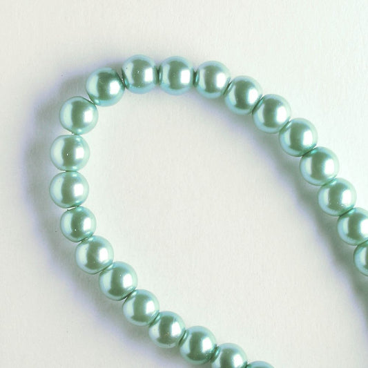 4mm Glass Pearls - 8" strand