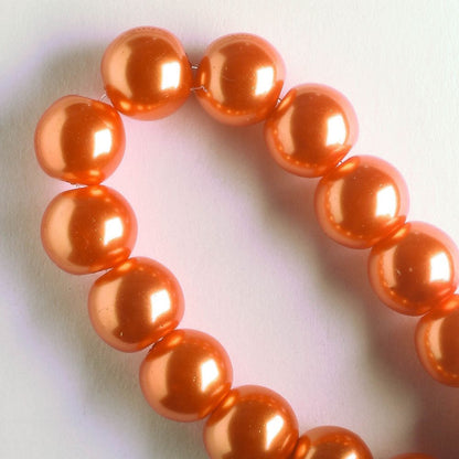 8mm Glass Pearls - 8" strand
