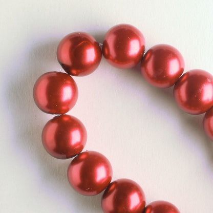 8mm Glass Pearls - 8" strand