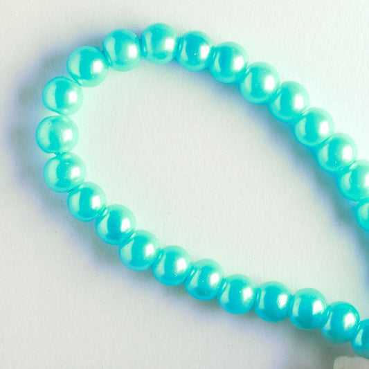 4mm Glass Pearls - 8" strand