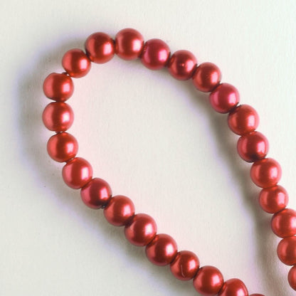 4mm Glass Pearls - 8" strand