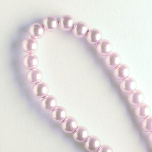 4mm Glass Pearls - 8" strand