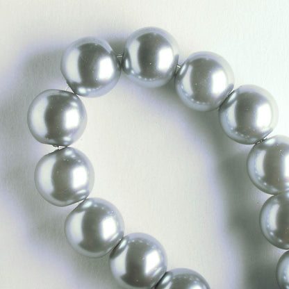 8mm Glass Pearls - 8" strand