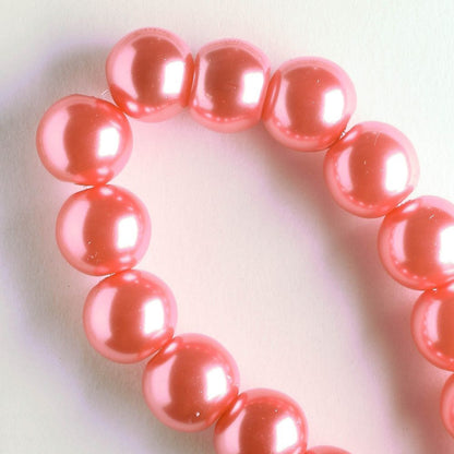 8mm Glass Pearls - 8" strand