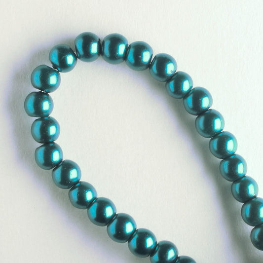 4mm Glass Pearls - 8" strand