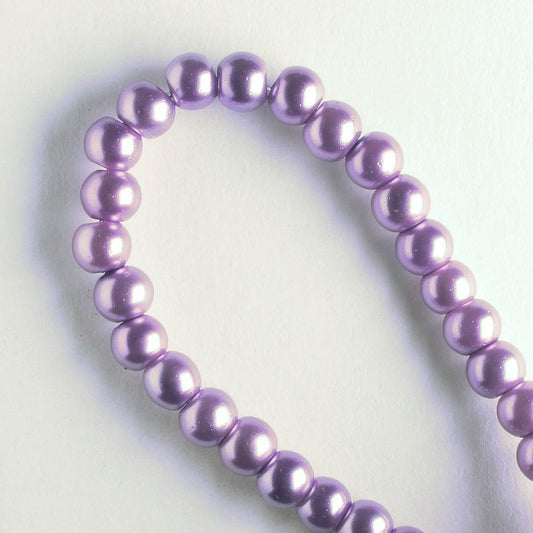 4mm Glass Pearls - 8" strand