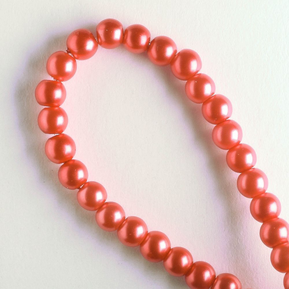 4mm Glass Pearls - 8" strand
