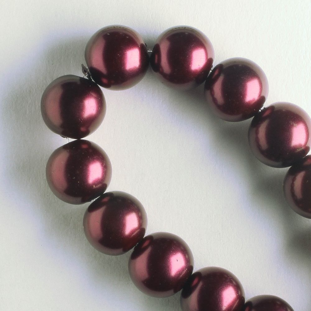 8mm Glass Pearls - 8" strand