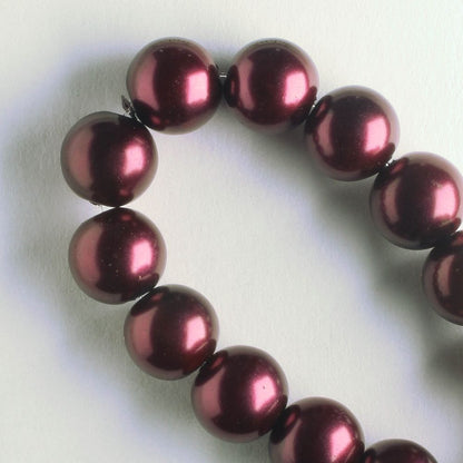 8mm Glass Pearls - 8" strand