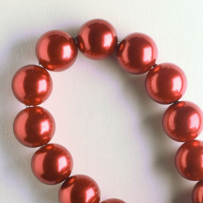 8mm Glass Pearls - 8" strand
