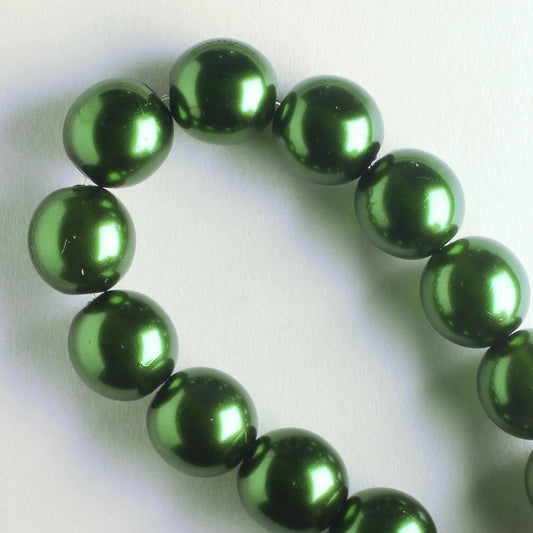 8mm Glass Pearls - 8" strand