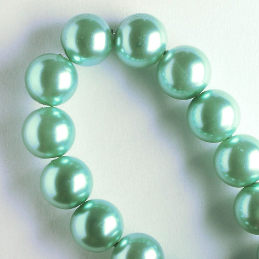 8mm Glass Pearls - 8" strand