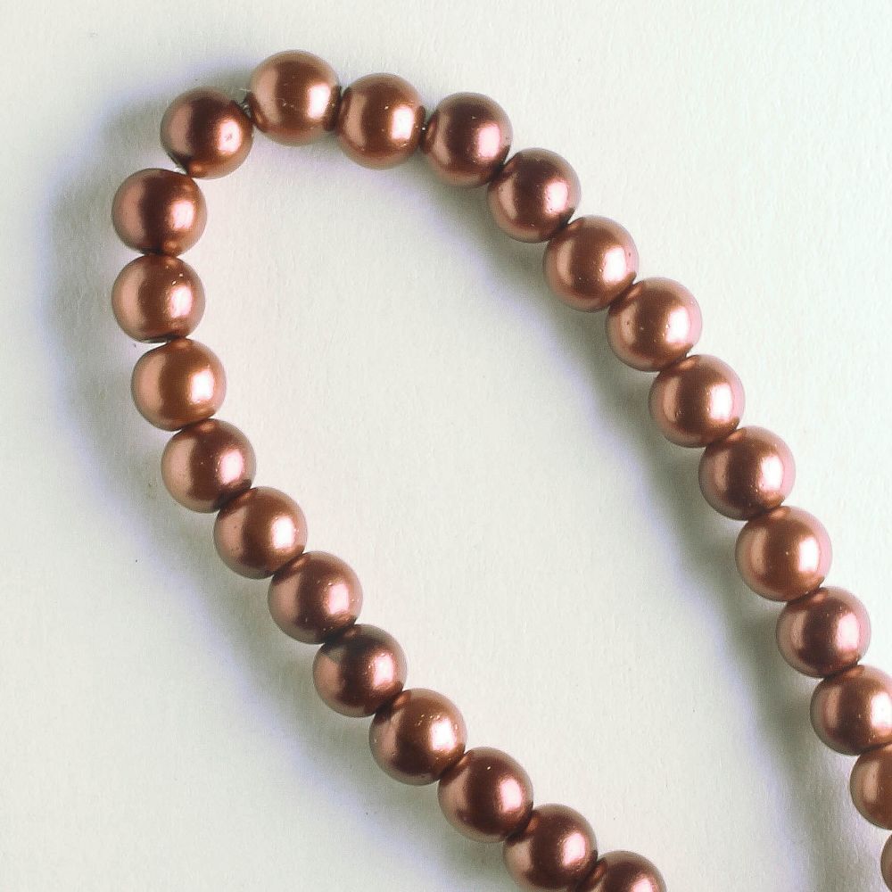 4mm Glass Pearls - 8" strand