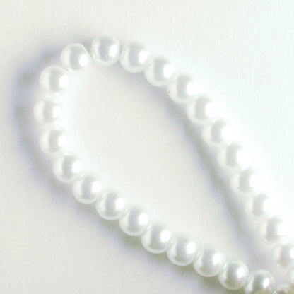 4mm Glass Pearls - 8" strand