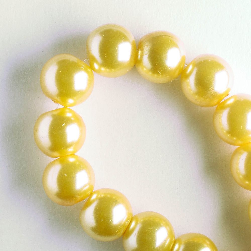 7mm Glass Pearls - 8" strand