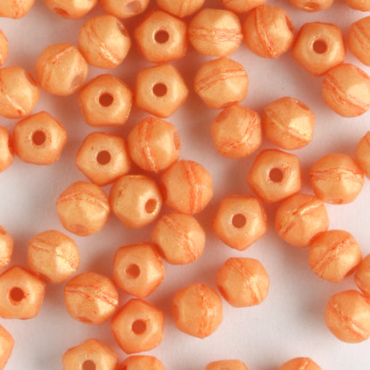 3mm English Cut Pacifica Tangerine - 100 beads