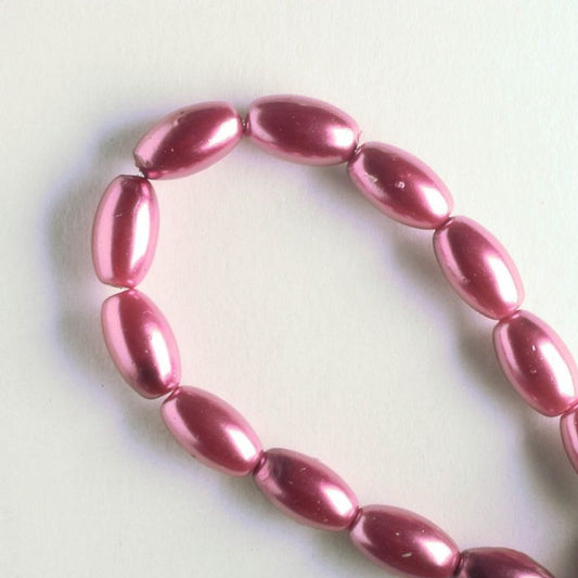 7mm x 4mm Glass Pearl - 8" strand