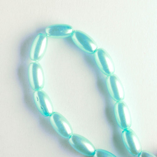 7mm x 4mm Glass Pearl - 8" strand