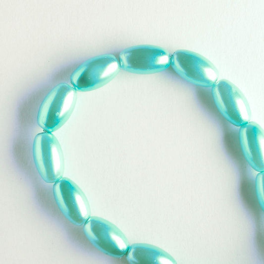 7mm x 4mm Glass Pearl - 8" strand