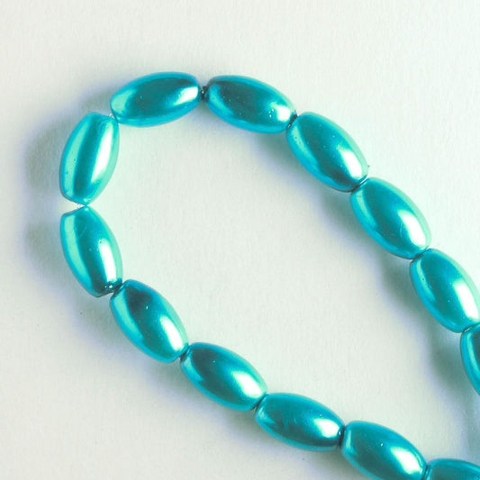 7mm x 4mm Glass Pearl - 8" strand