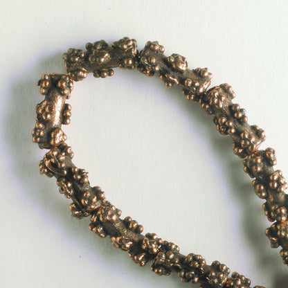 Pewter Beads, Copper Plated - 8" Strand