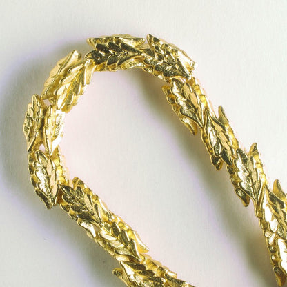Pewter Beads, Gold Plated - 8" Strand