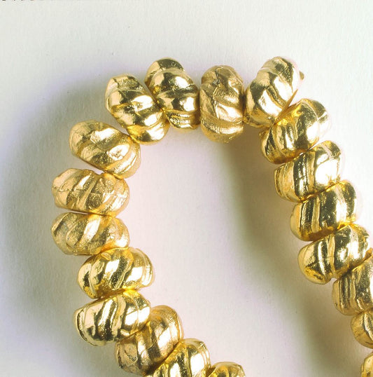 Pewter Beads, Gold Plated - 8 " Stand