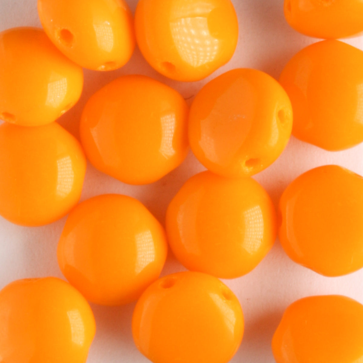 Candy Round Opaque Orange - 25 beads