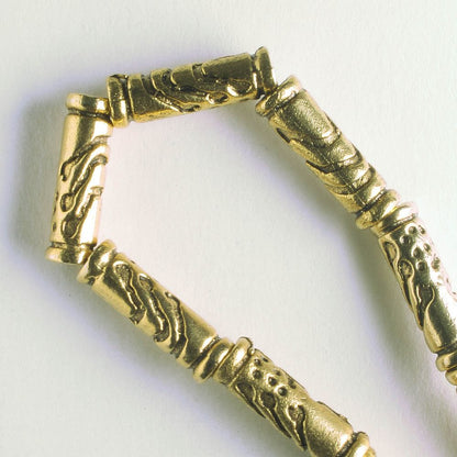 Pewter Beads, Gold Plated - 8 Strand
