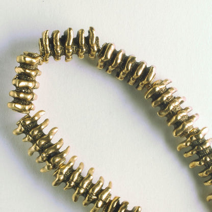 Pewter Beads, Gold Plated - 8" Strand