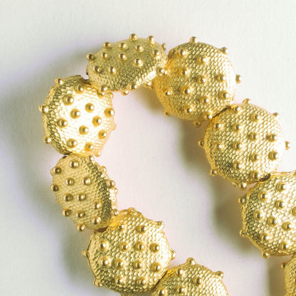 Pewter Beads, Gold Plated - 8" Stand