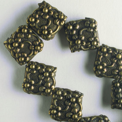 Pewter Beads, Brass Plated - 8" Stand