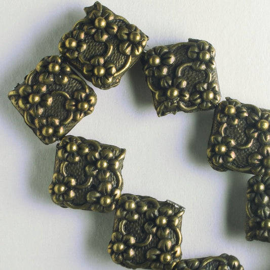 Pewter Beads, Brass Plated - 8" Stand