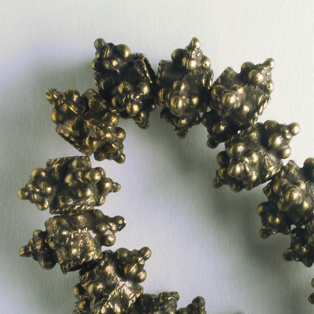 Pewter Beads, Brass Plated - 8" Stand