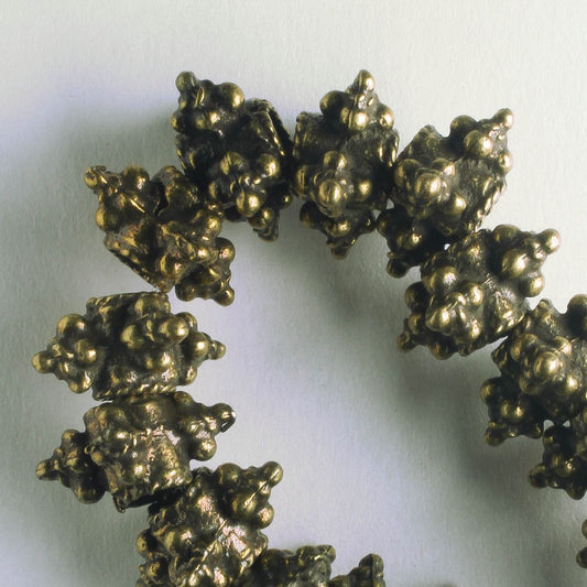 Pewter Beads, Brass Plated - 8" Stand