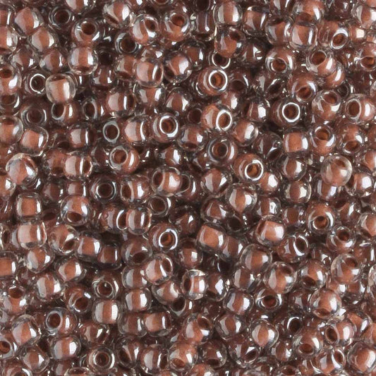 11/0 Lined Plum Crystal - 10 grams