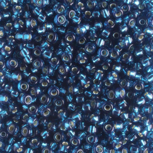 11-1425 Dyed Silver Lined Blue Zircon - 10 grams
