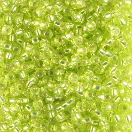 11-0014 Silver Lined Lime Green - 10 grams