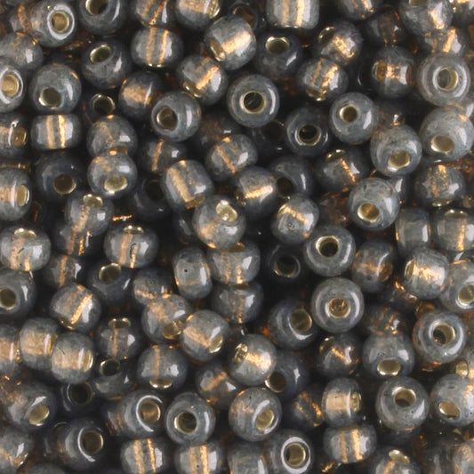 8-0650 Silver Lined Dyed Gray Alabaster