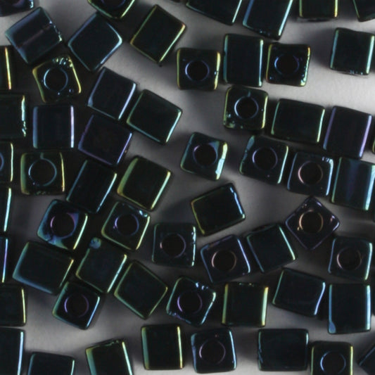 3mm Cube Metallic Dark Blue Iris - 10 grams