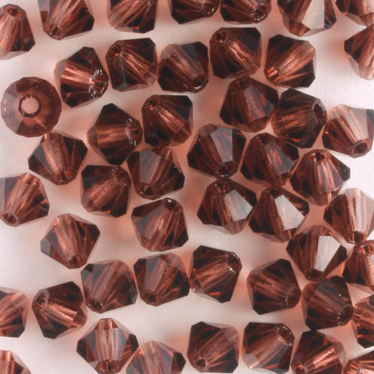 4mm Bicone Burgundy - 48 beads