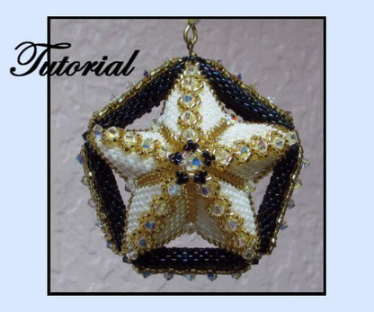Midnight Star Christmas Ornament Pattern - PDF