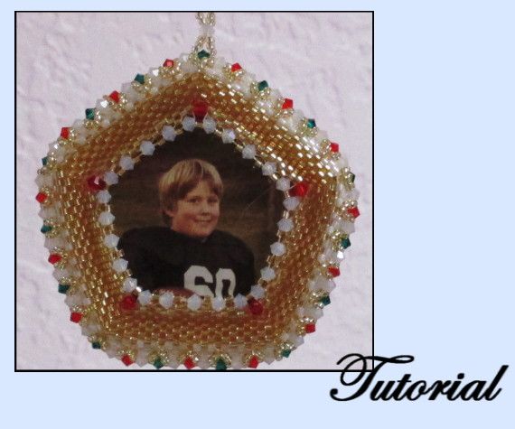 Picture Frame Christmas Ornament Pattern - PDF